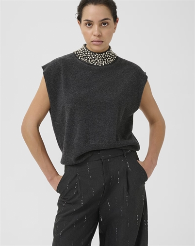 Gestuz - GZManzi Deco Waistcoat - Deep Graphite